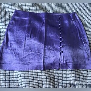 silky purple buttoned Zara skirt size L